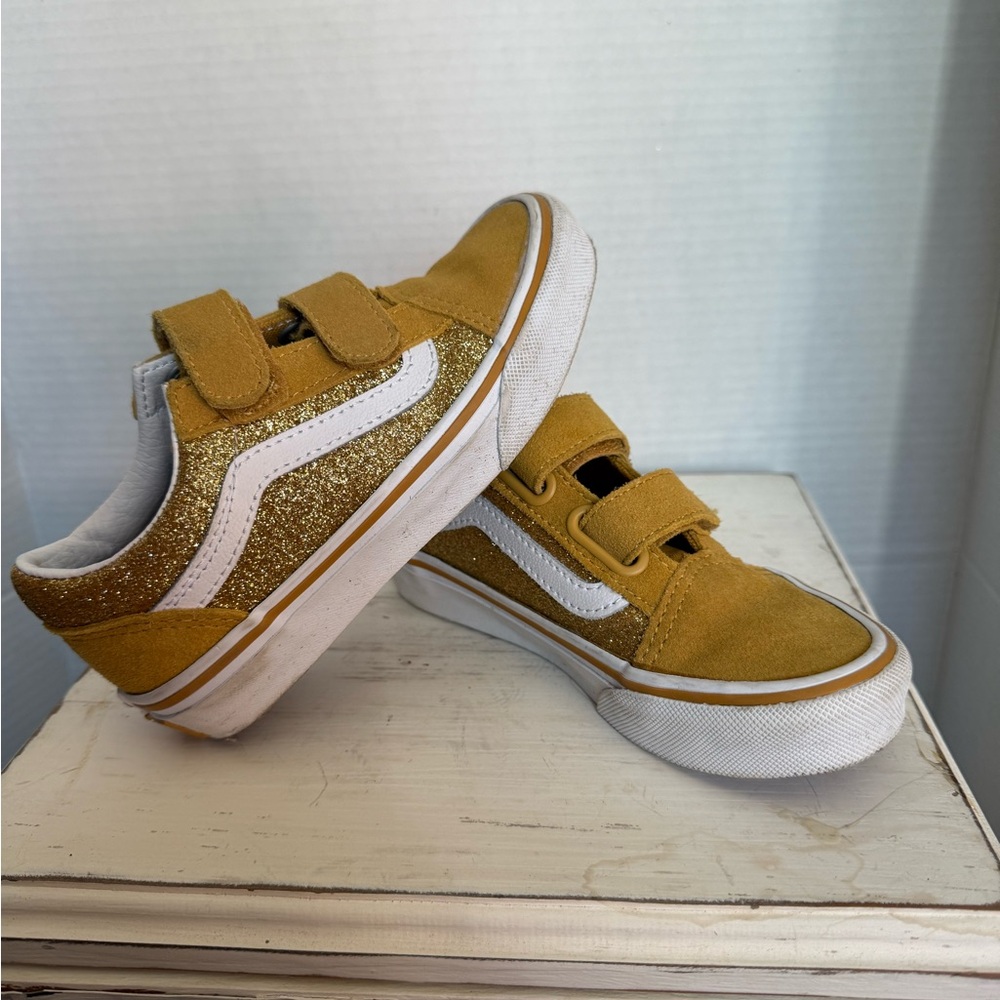 Vans Gold Glitter Sneakers- kids size 12